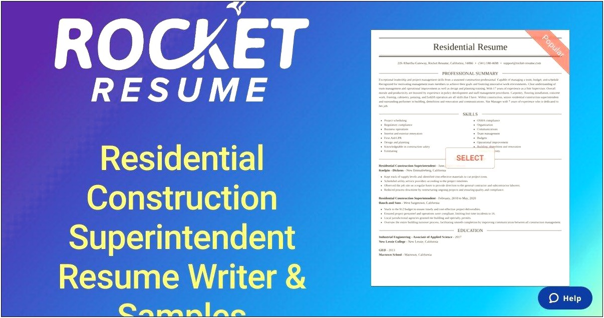 Commercial Painter Superintendent Resume Examples