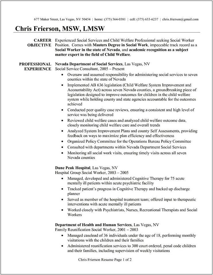 Communit Service Worker Resume Objective Resume