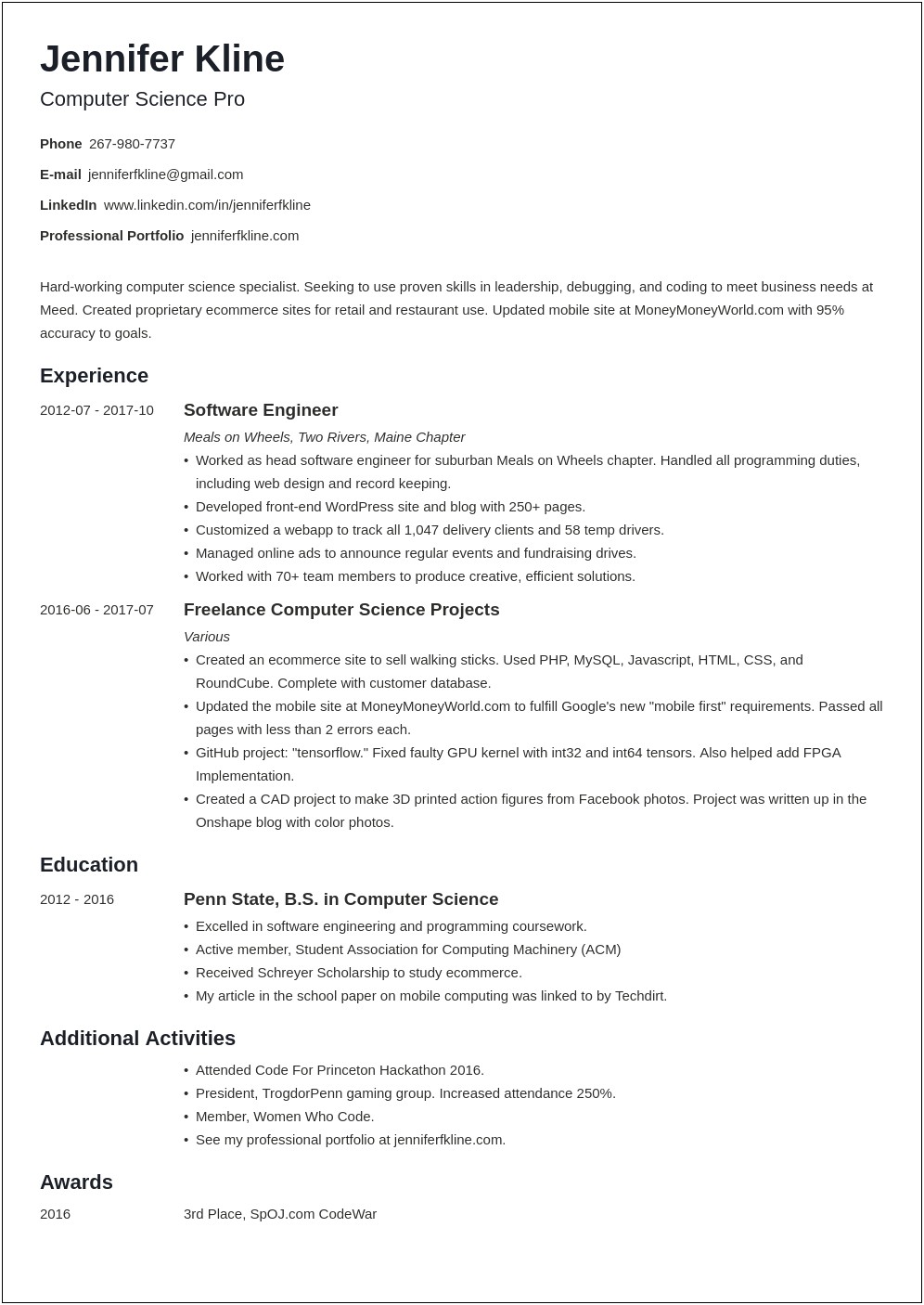 Community Outreach Worker Resume Sample
