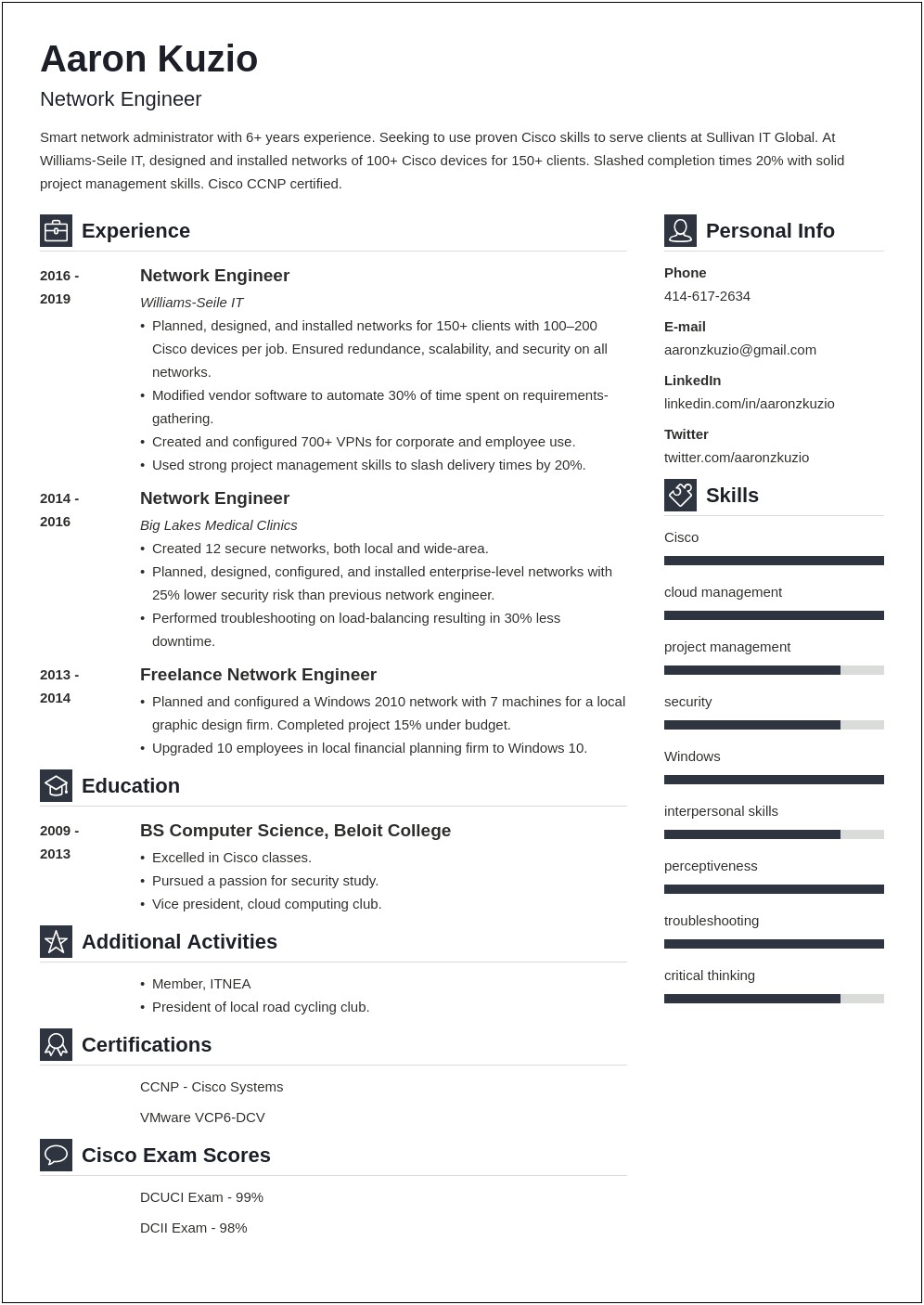 Comp A+ Certification Summary Of Skills For Resume
