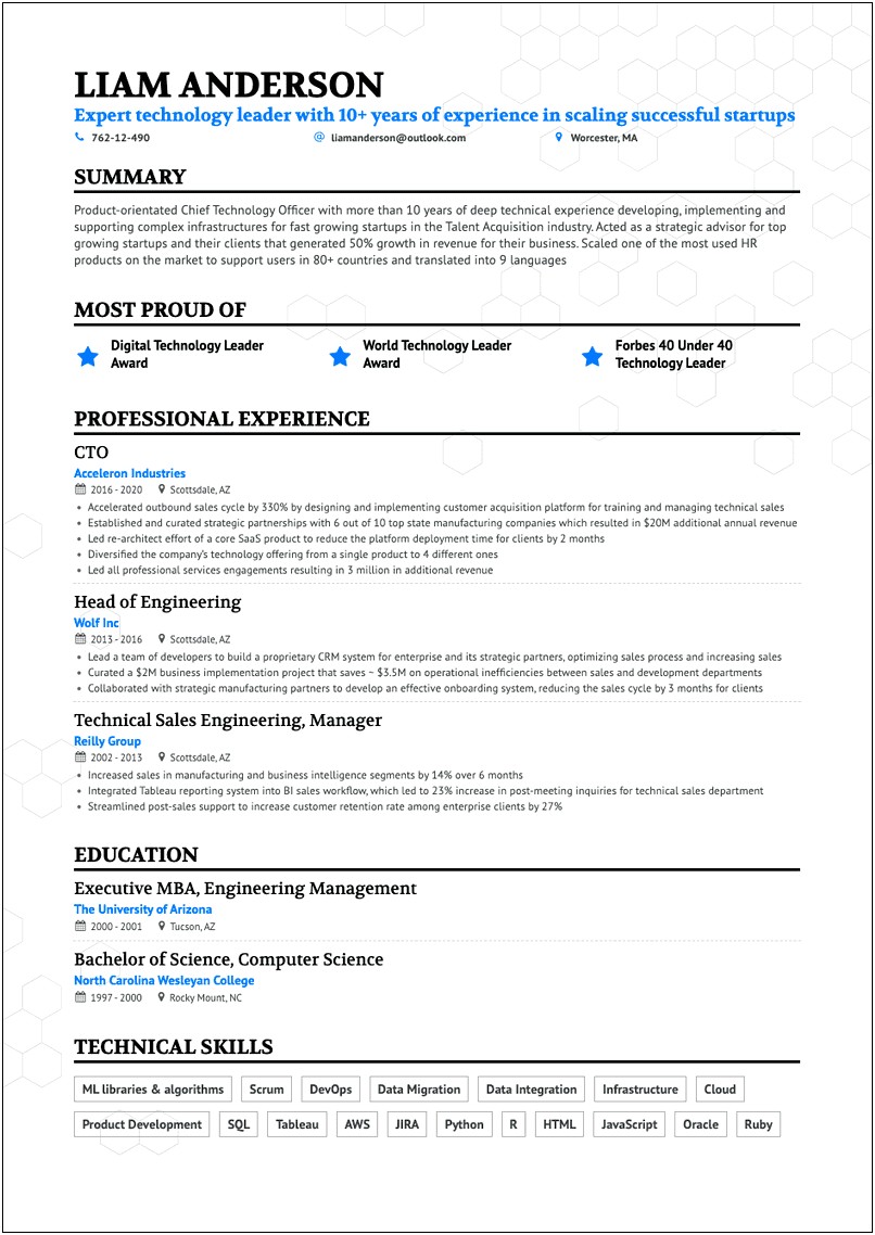 Compiling Work Experience On A Resume Template