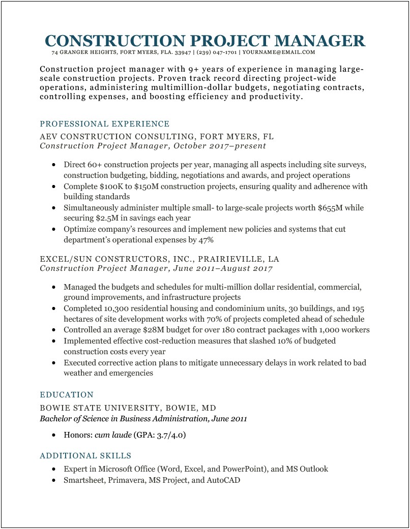 Compsny Asked For Project Manager Resume