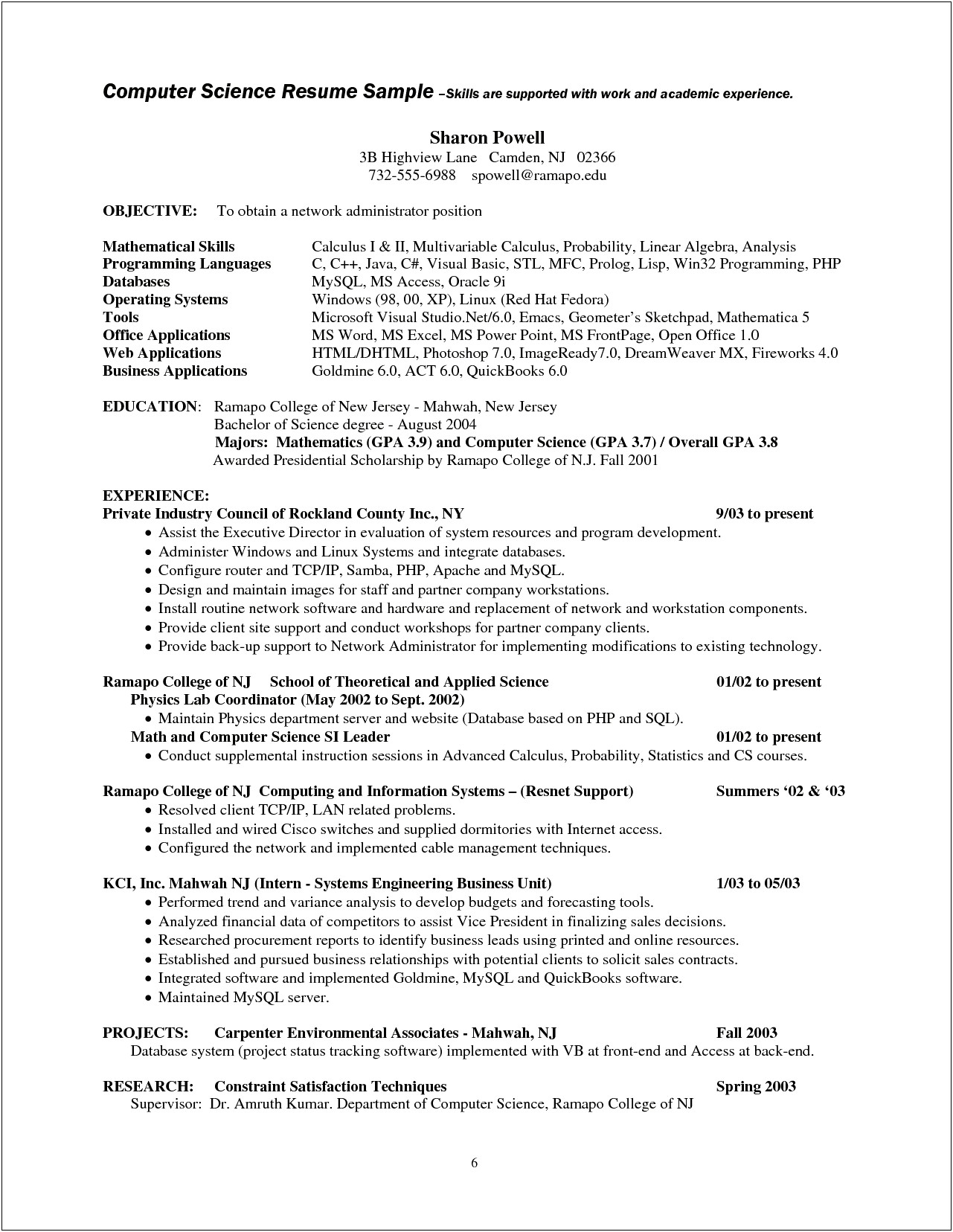 Computer Skills Section On Resume