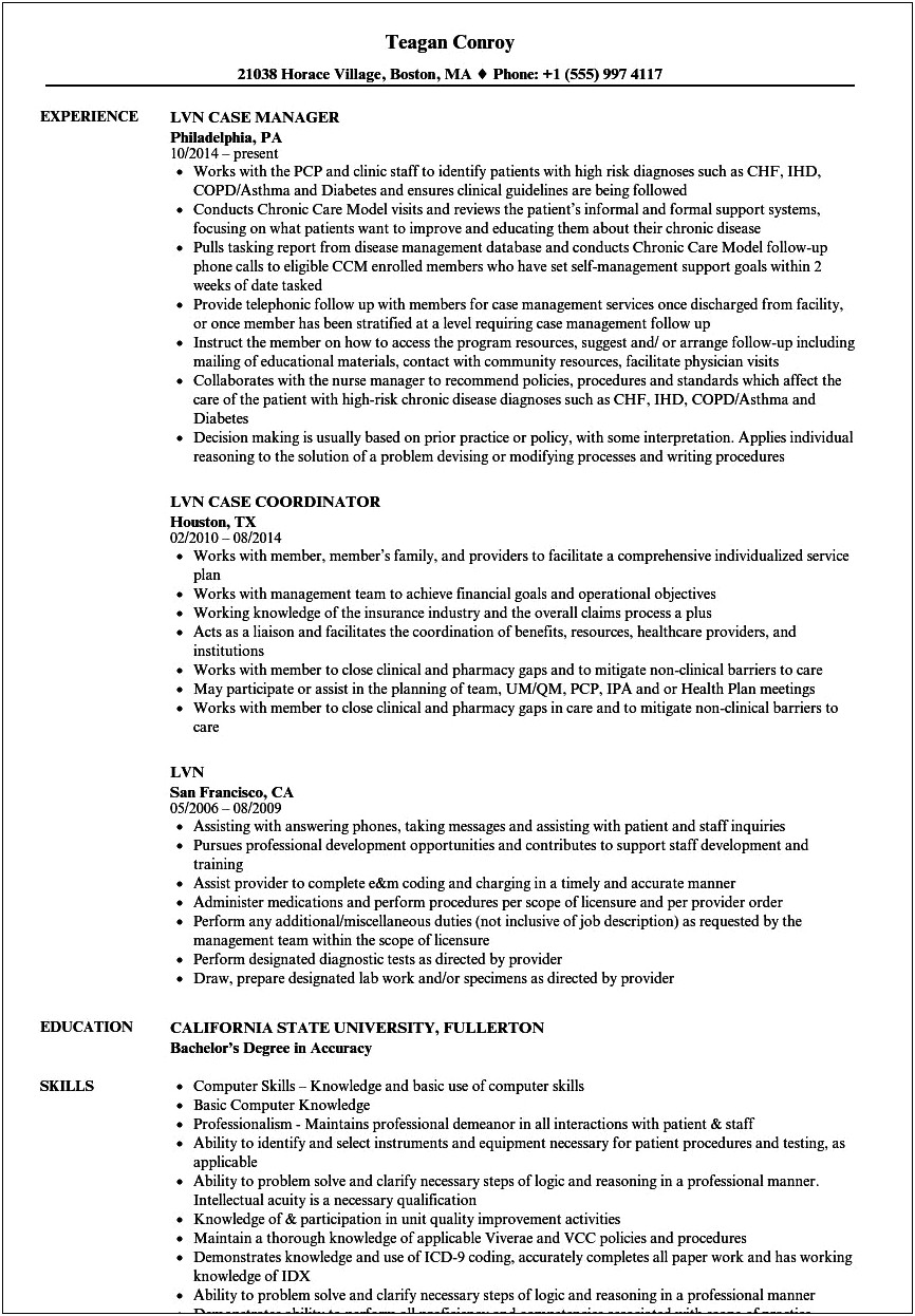 Computer Skills To List In A Lpn Resume