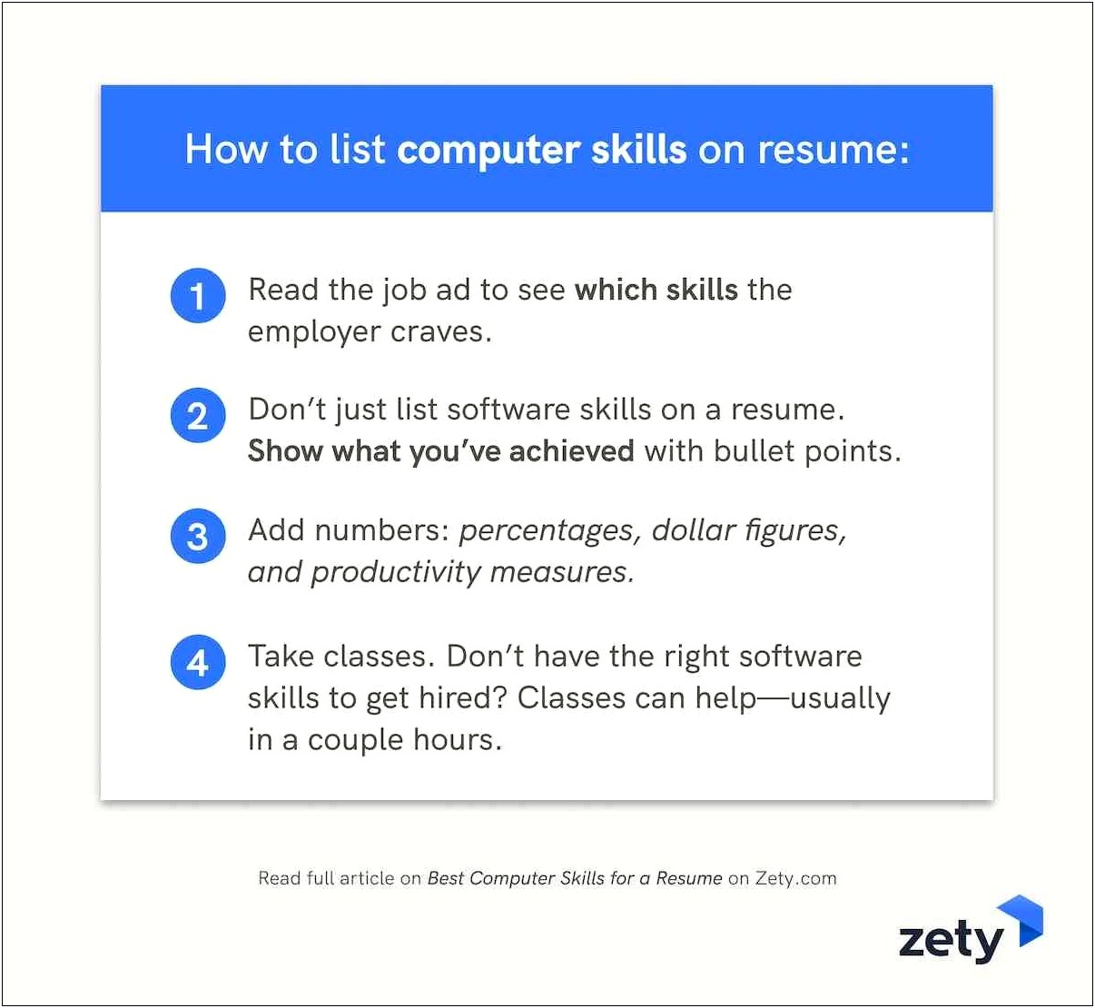 Computer Software Skills List Resume