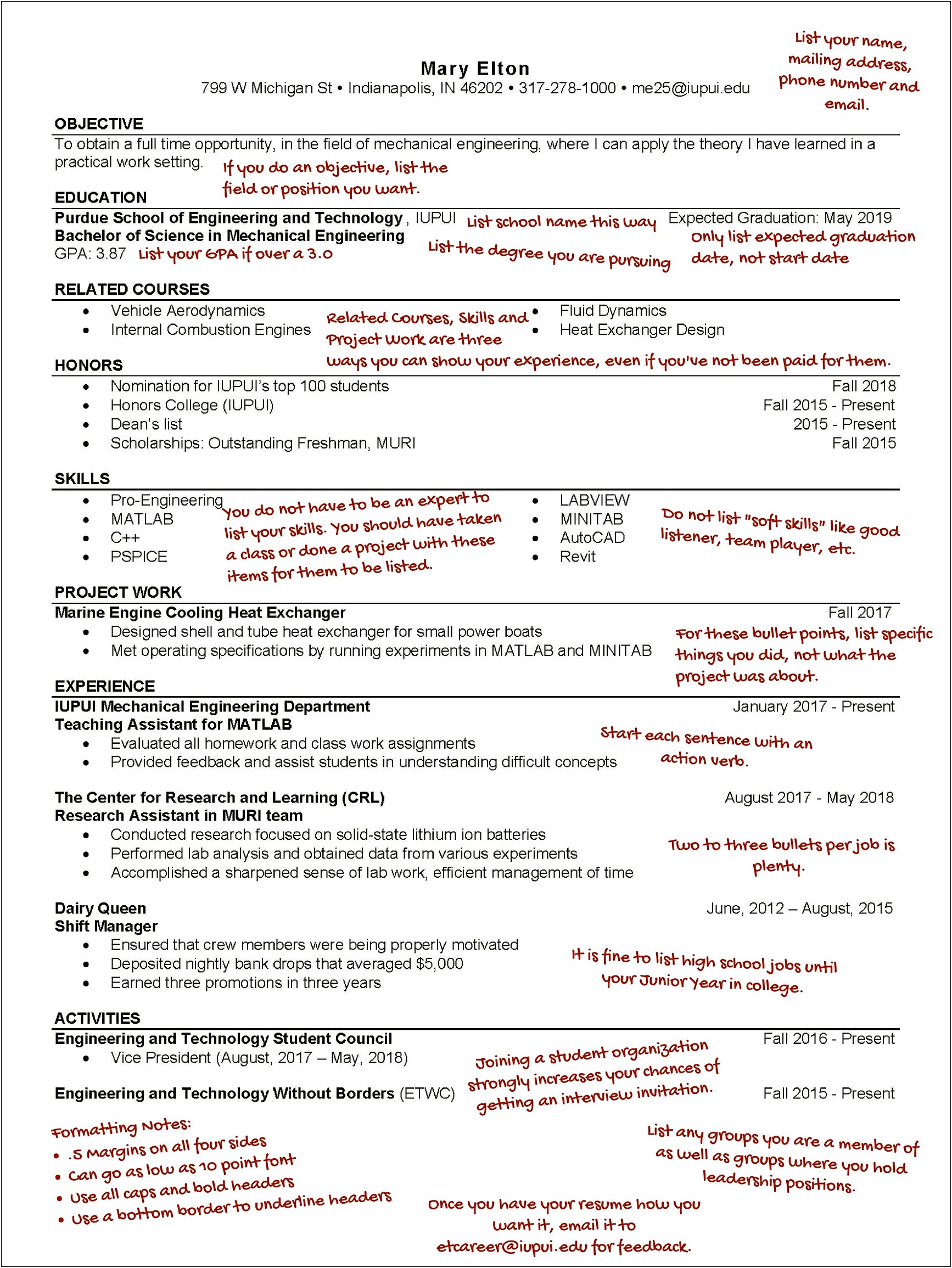 Conduct Market Research Indiana University Sample Resume