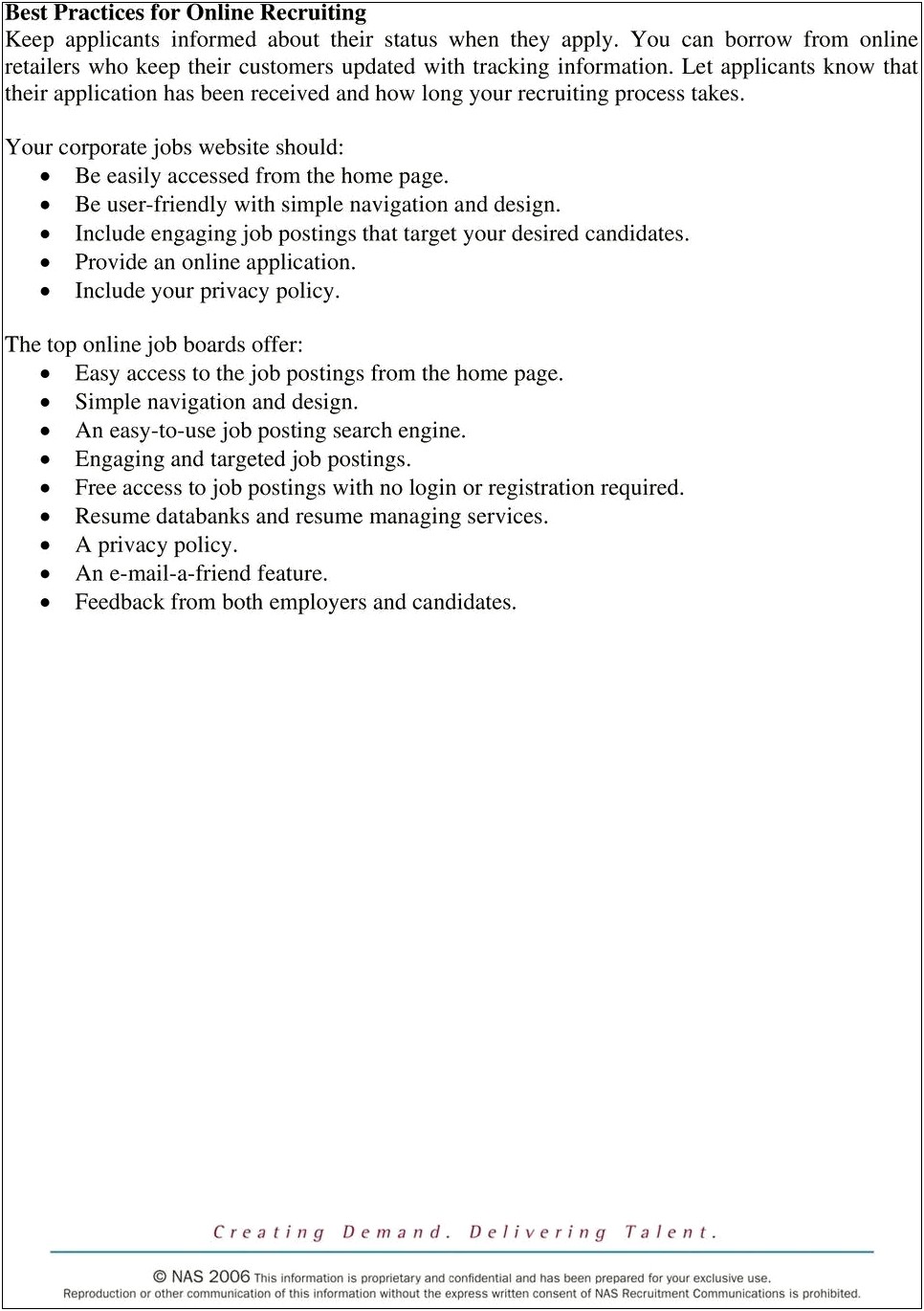 Confidential Resume On Job Board
