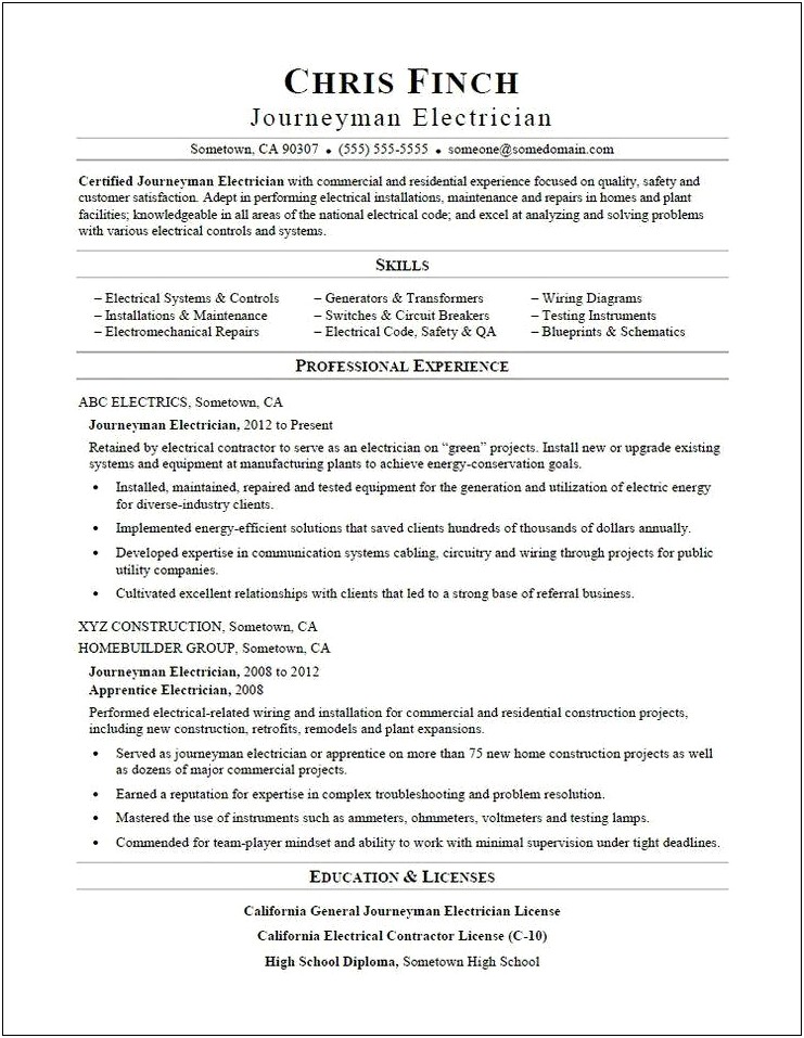Construction Project Manager Resume Monster
