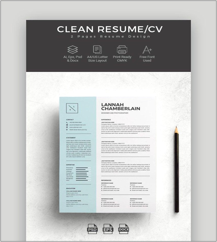 Construction Psd Resume Format Download Free