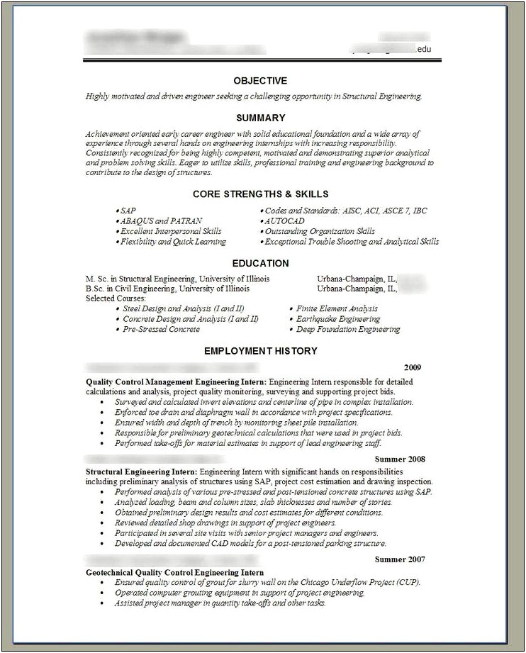 Construction Wood Metal And Concrete Resume Examples