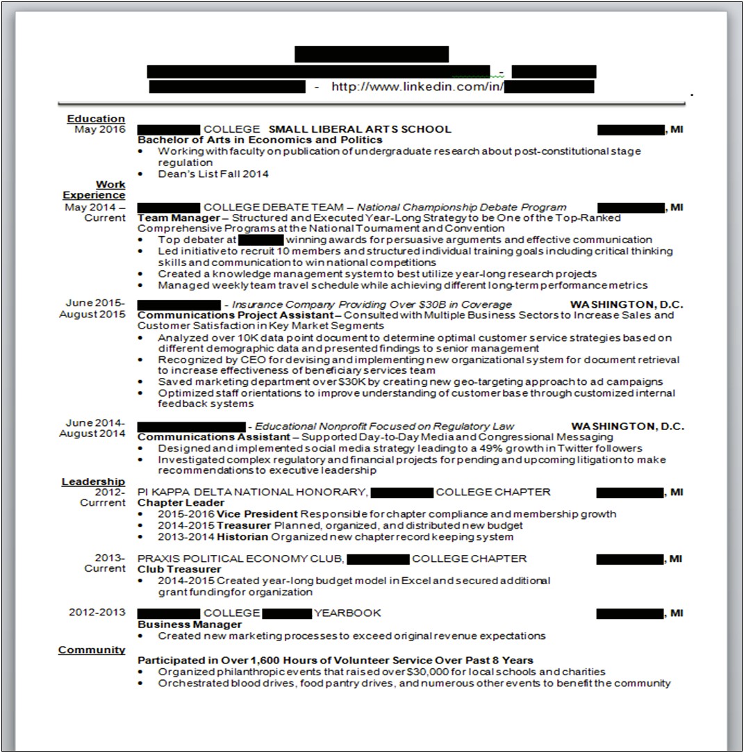 Consulting Bullets For Resume Examples