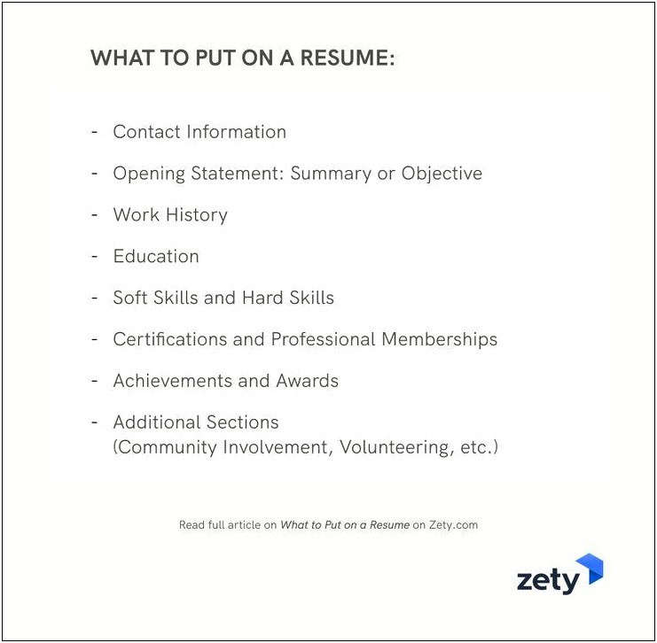 Contact Information To Put On A Resume