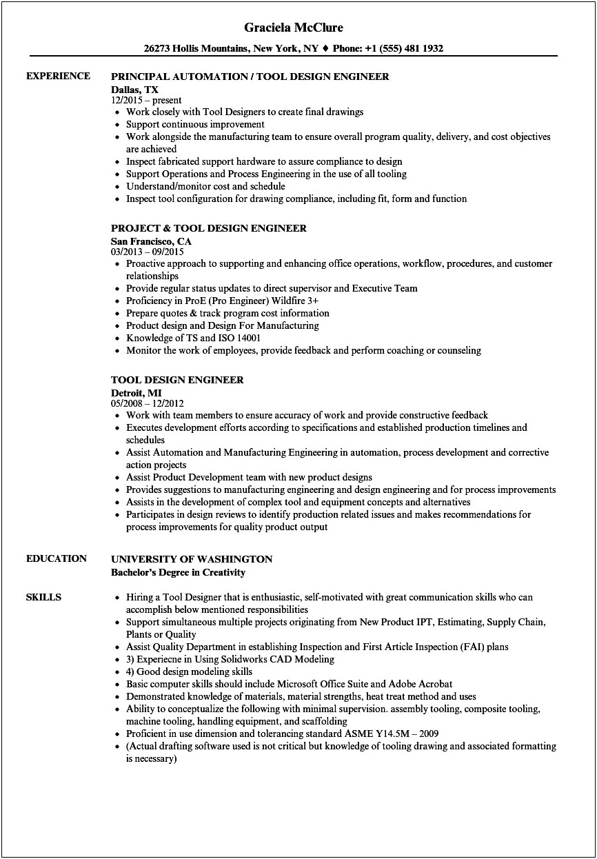 Continuous Improvement Engineer Resume Objective