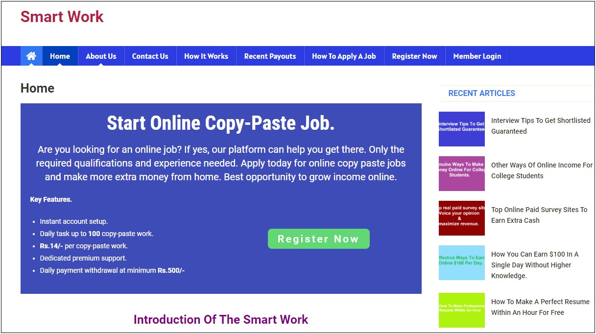 Copy And Paste Job Resume