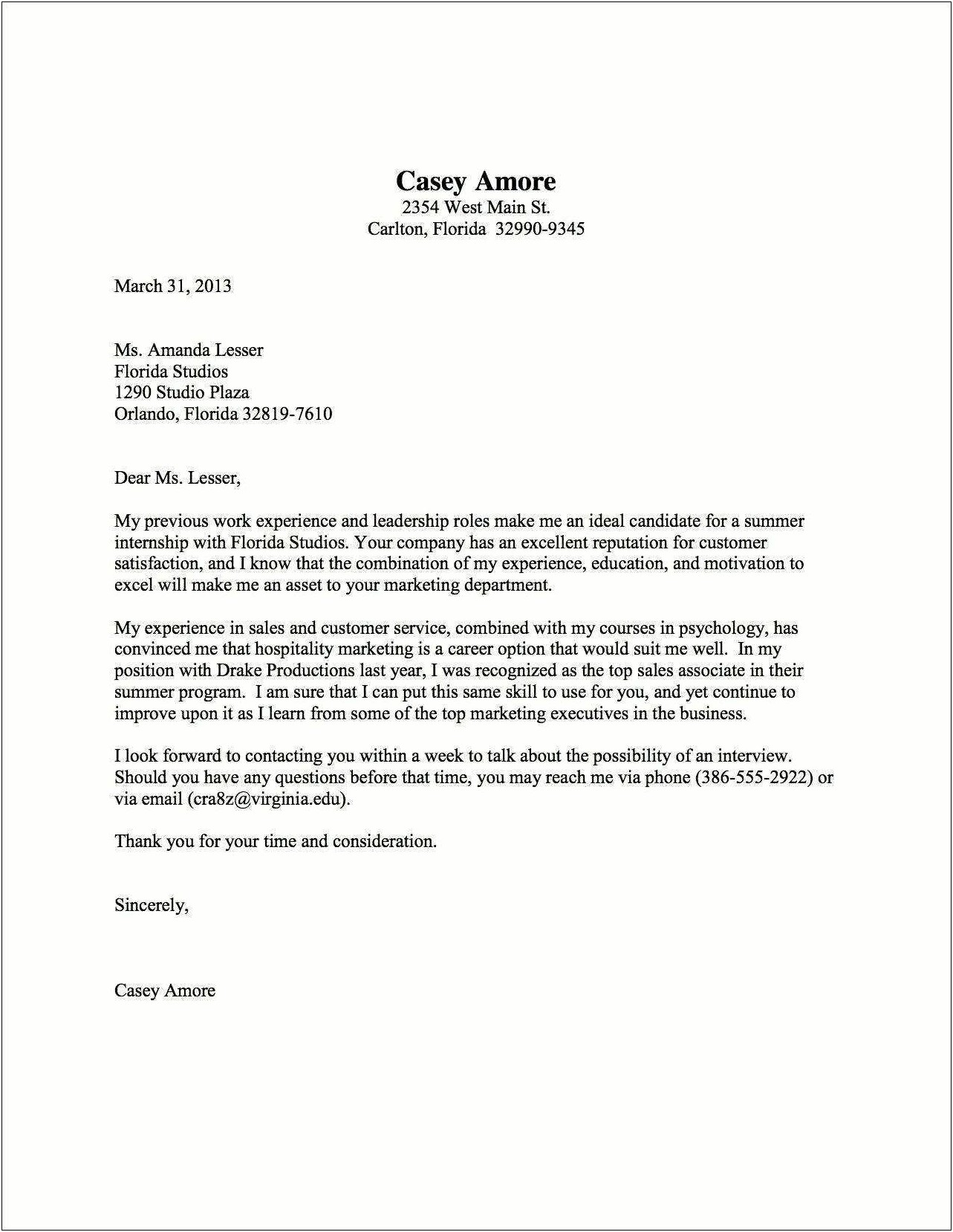 Copy Of Cover Letter For Resume