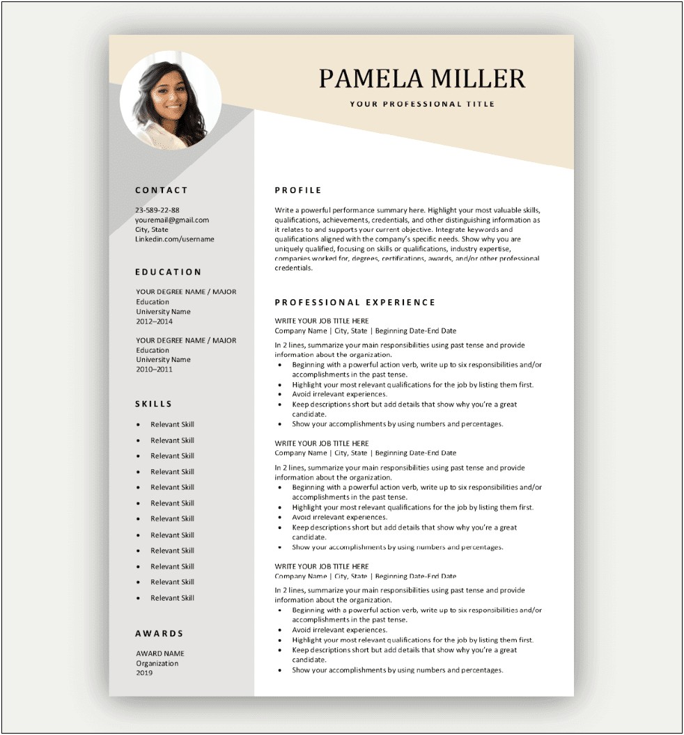 Copy Resume Templates From My Perfect Reusme