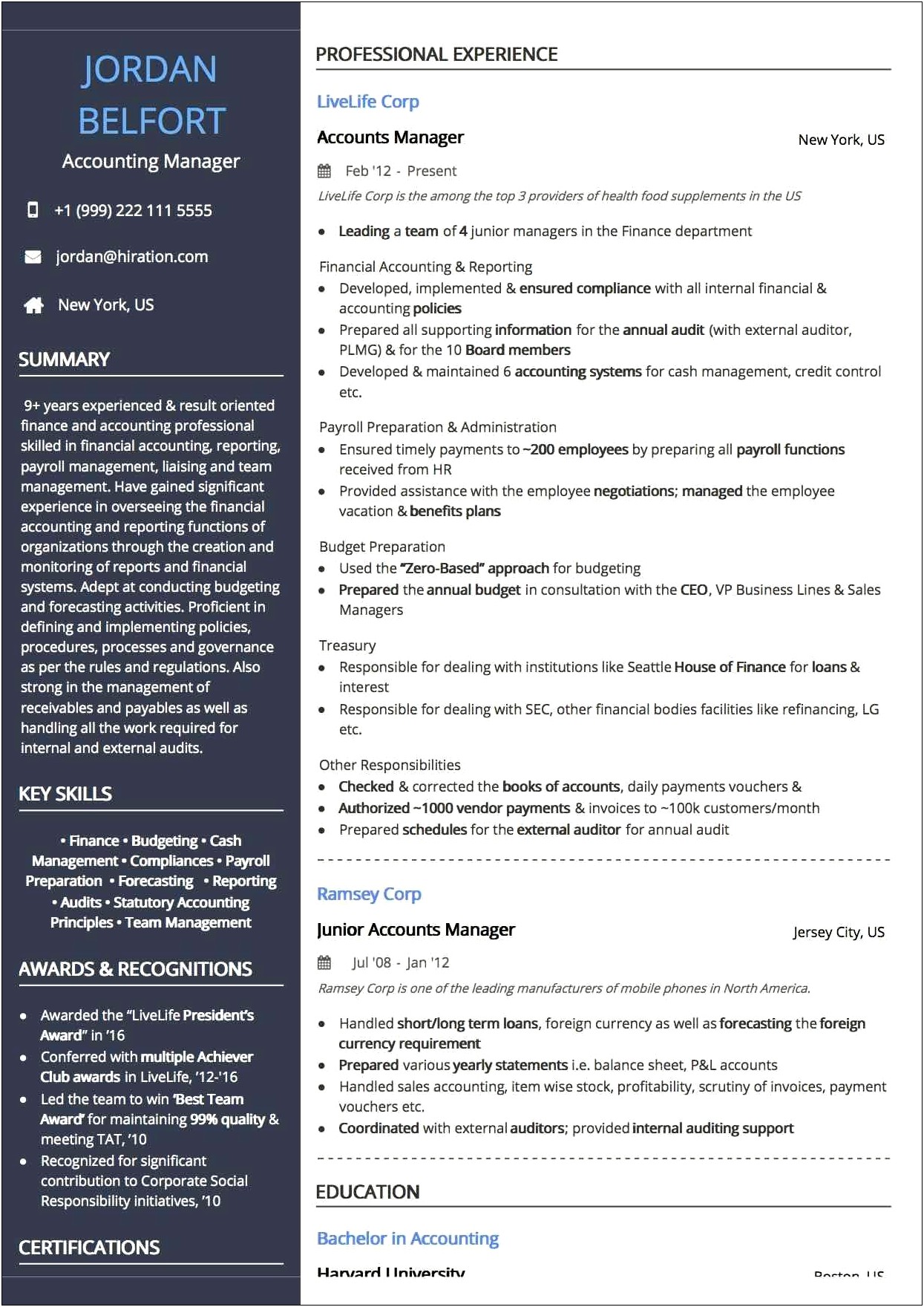 Corporate Social Responsibility Jobs Description Resume