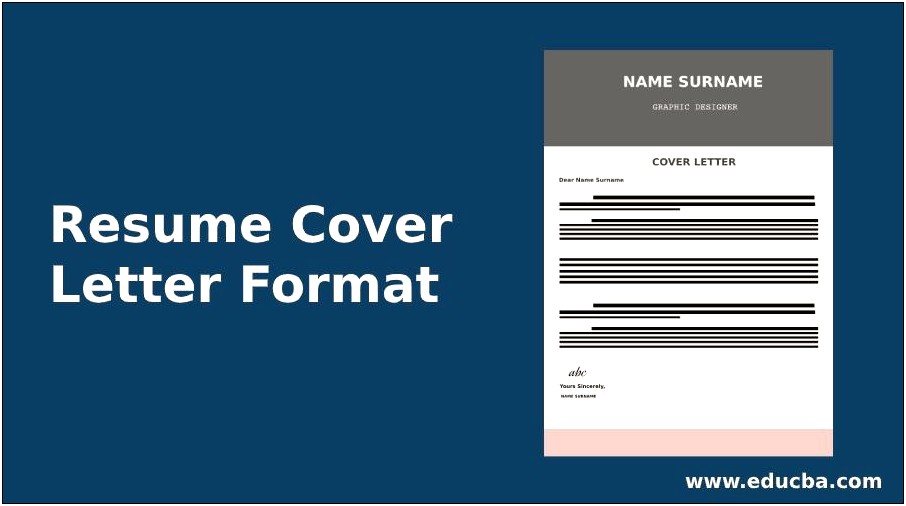 Correct Format For Resume Cover Letter