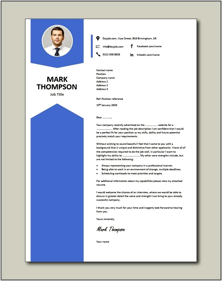 Cover Letter Examples Resume Free