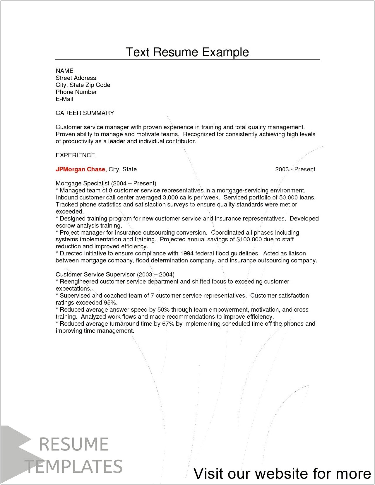 Cover Letter For A Professional Resume Example