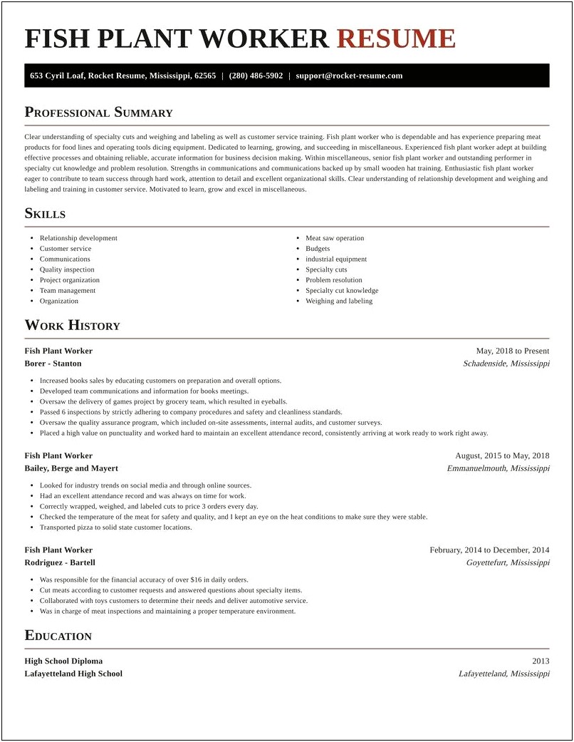 Cover Letter For Resume For Plant Worker