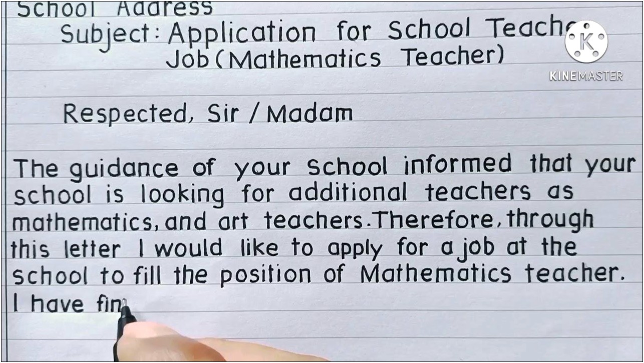 Cover Letter For Resume Math Teacher