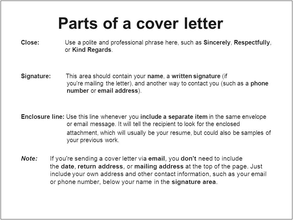 Cover Letter For Resume Via Email
