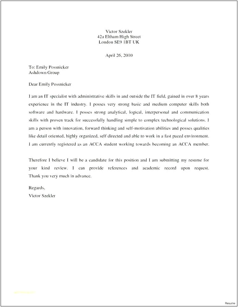 Cover Letter For Security Gurad Resume