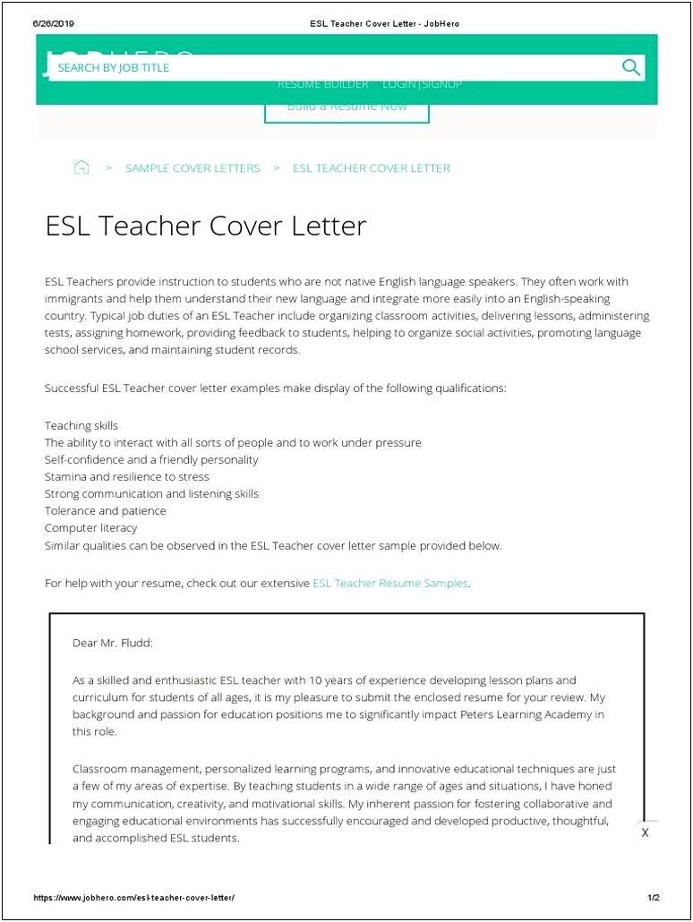 Cover Letter Resume Student Teacher Teacher
