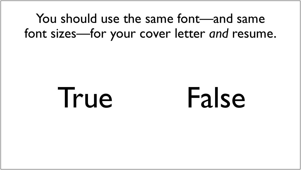 Cover Letter Same Font Same As Resume