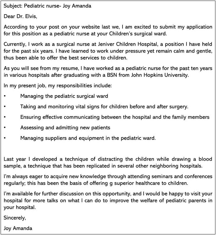 Cover Resume Letter For Rn First Job