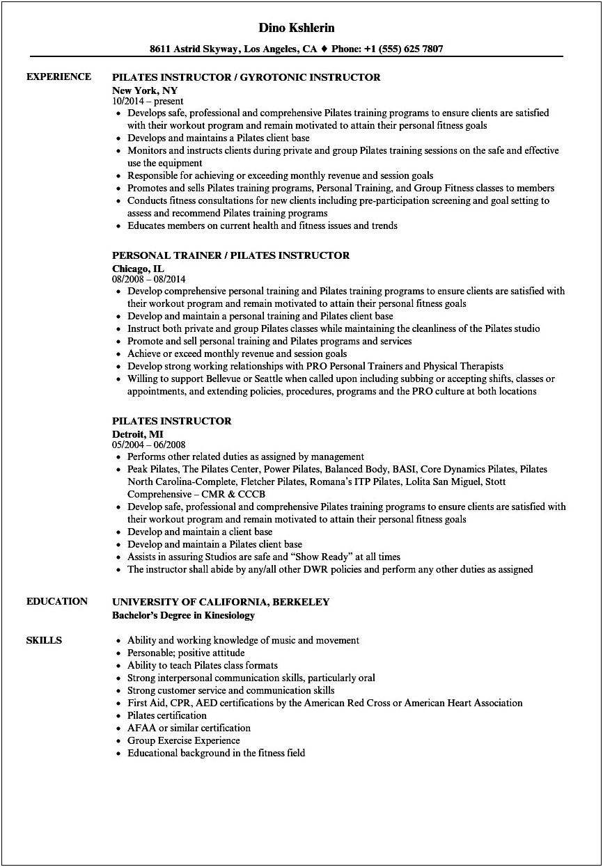 Cpr Certified On Resume Example