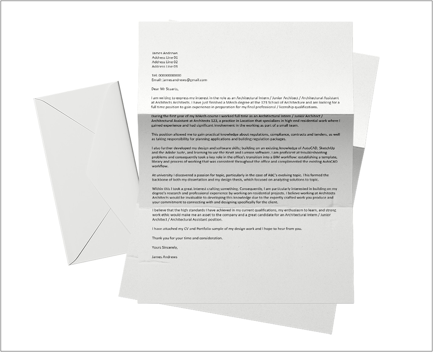 Create A Resume Cover Letter Internship