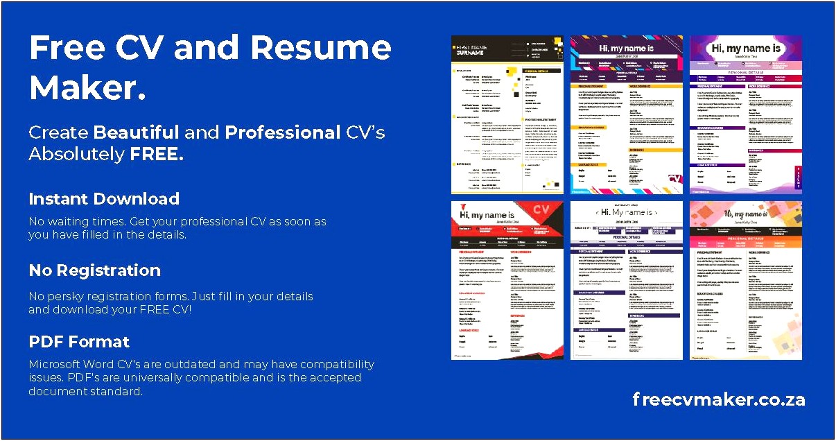 Create Free Resume With Photo