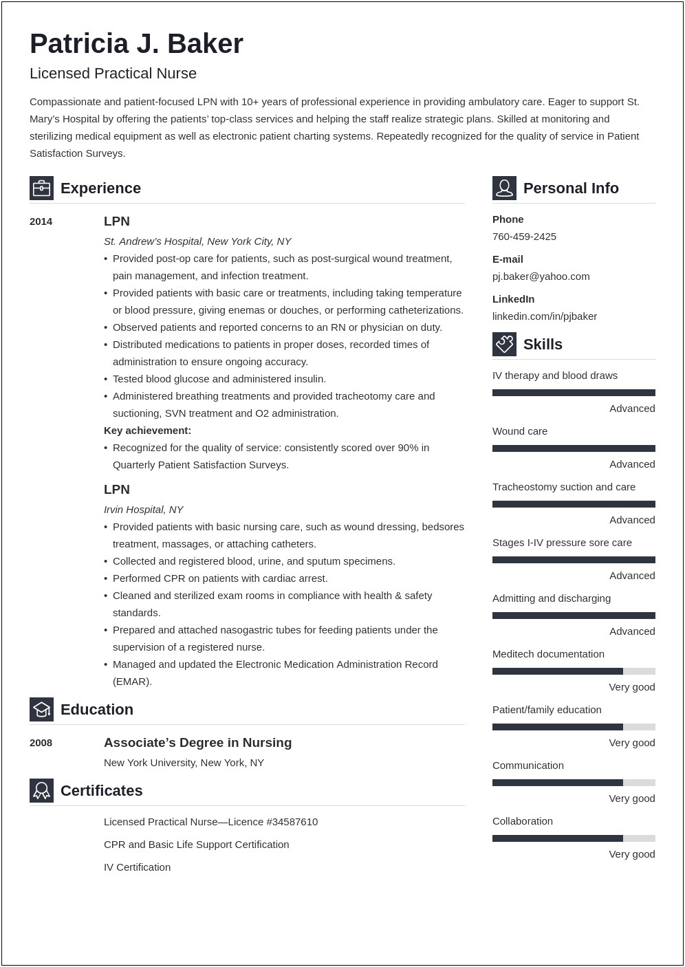 Create Lpn Resume Free Template Non Download
