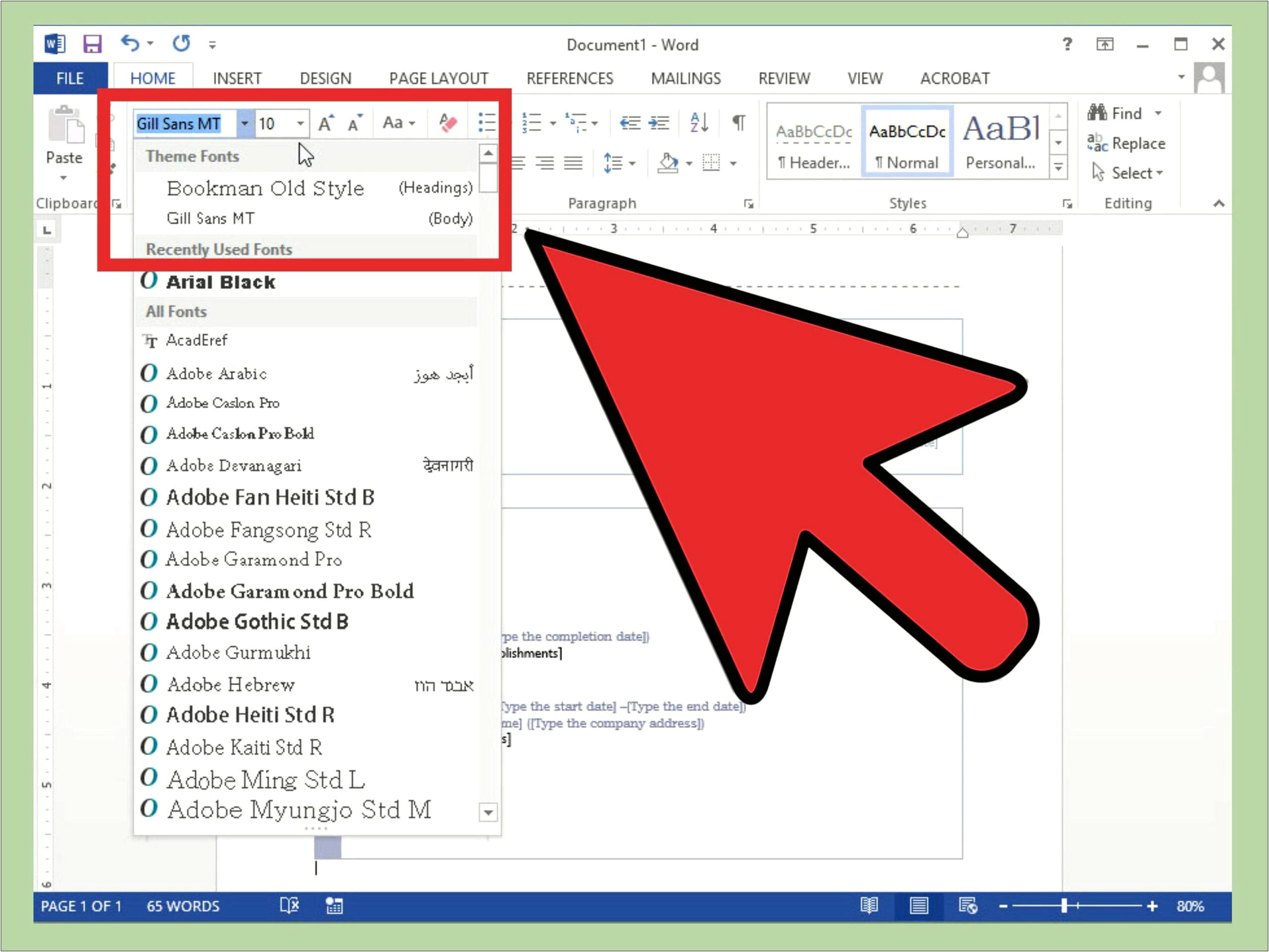 Create Resume Format On Microsoft Words