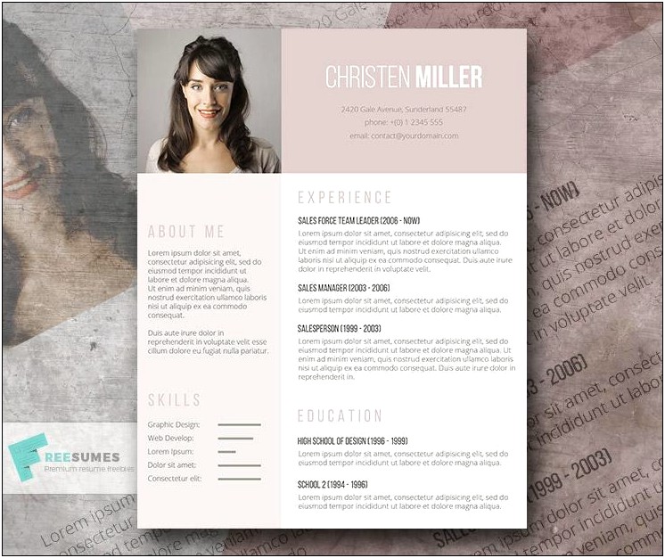 Createive Resume Template Free Download Word