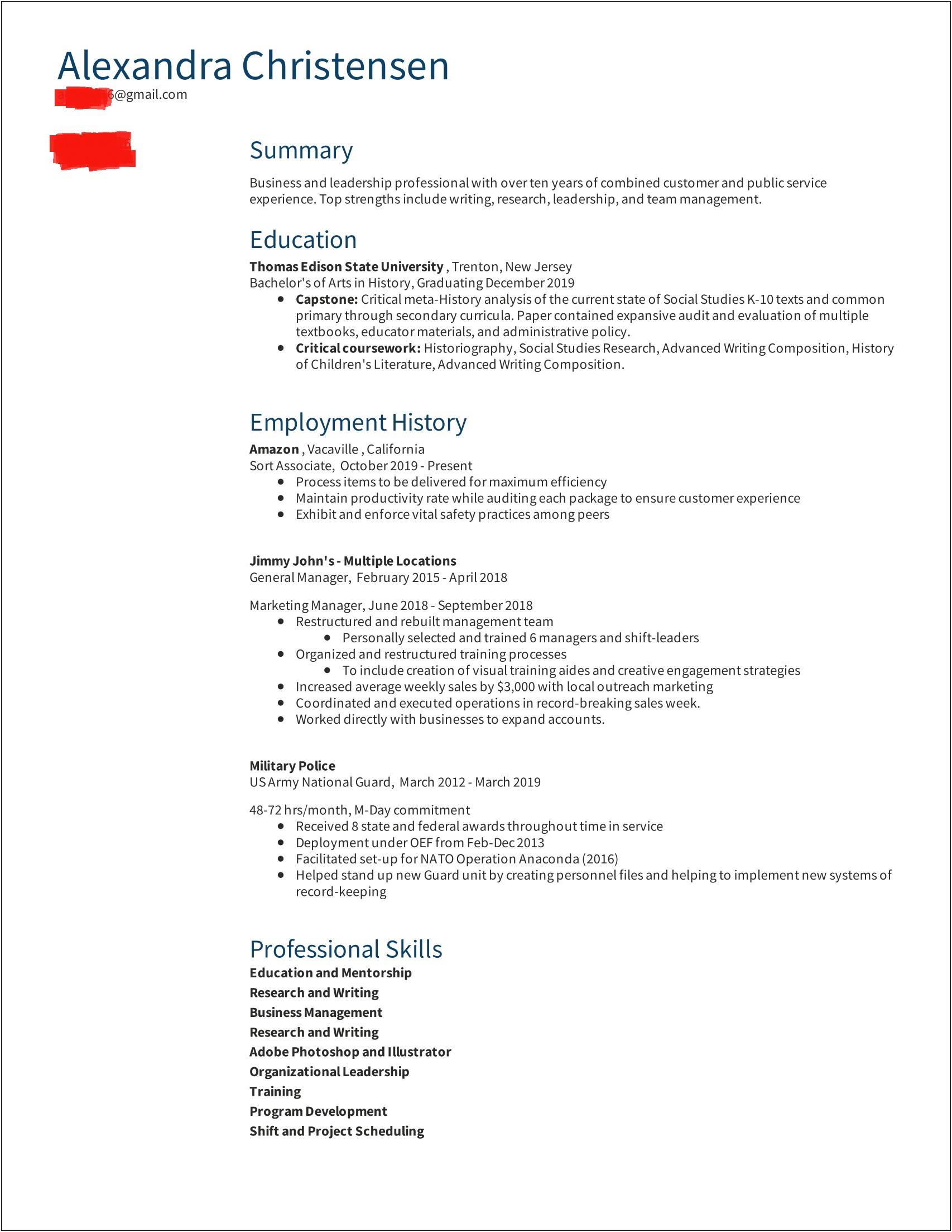 Creating A Resume From Military Experience