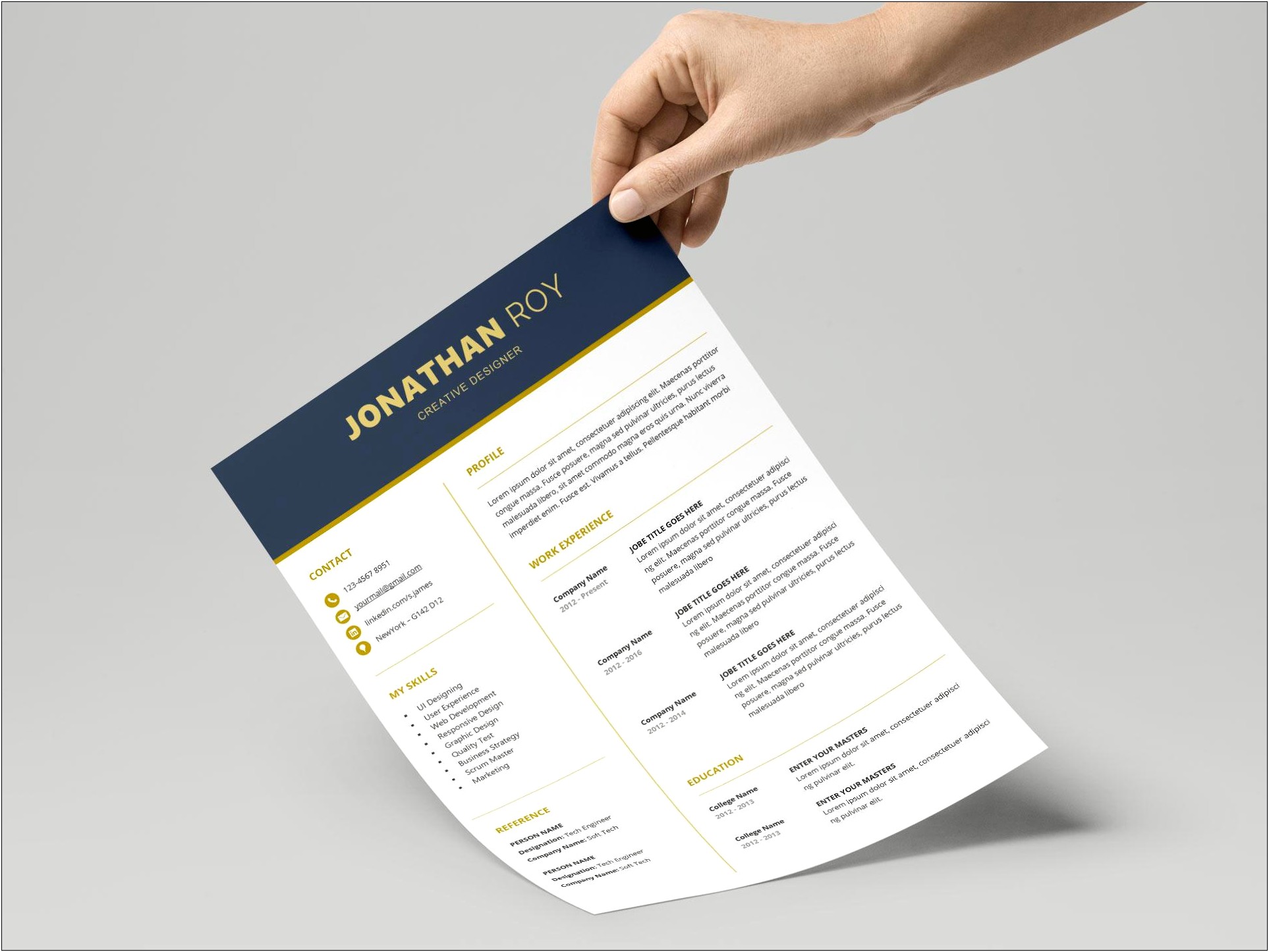 Creative Business Resume Free Template