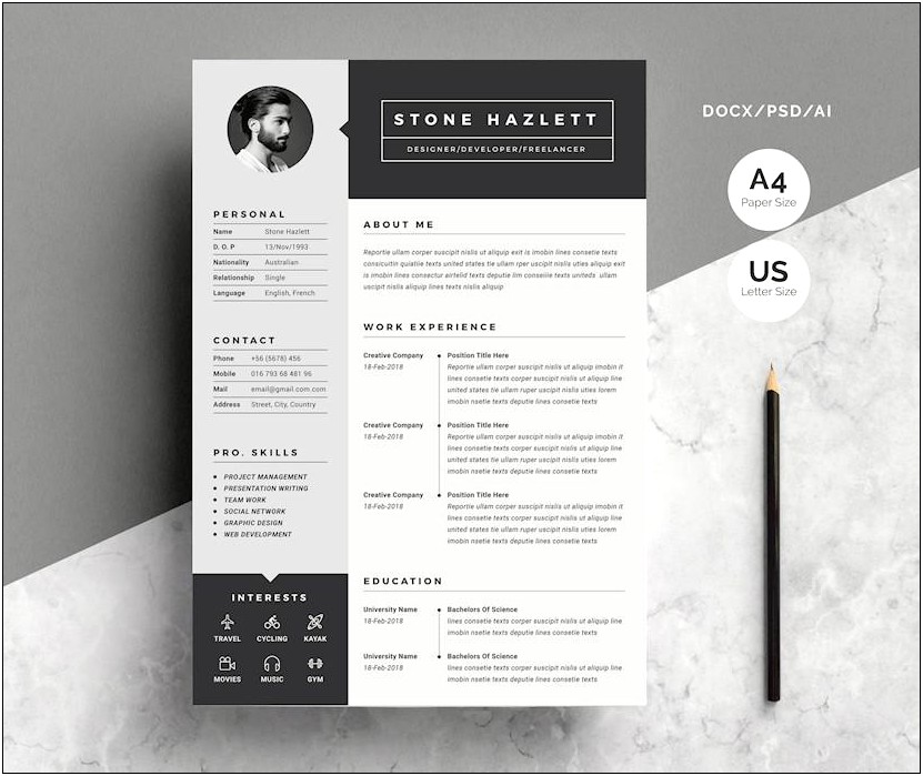 Creative Resume Samples Graphic Design