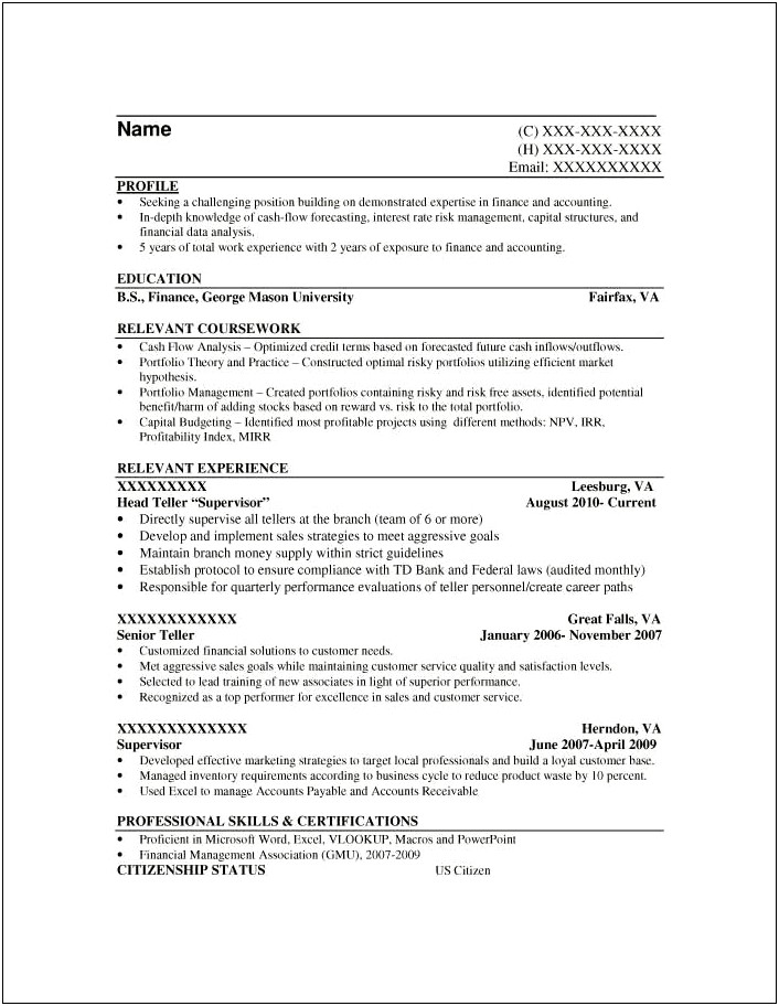 Credit Analyst Professional Summary For Resume