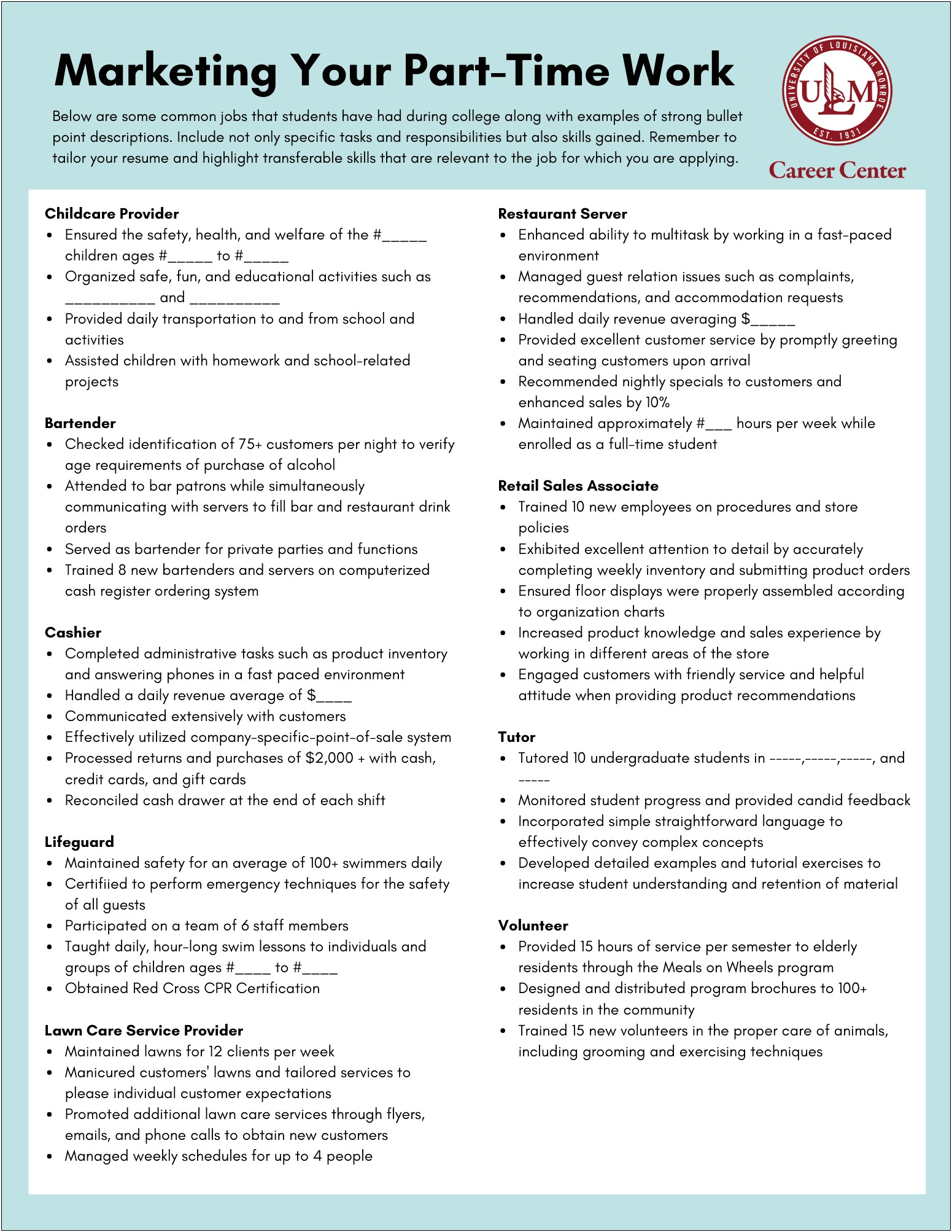 Credit Verifier Job Description For Resume