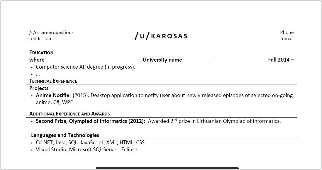 Cscareerquestions Best Font For Resume
