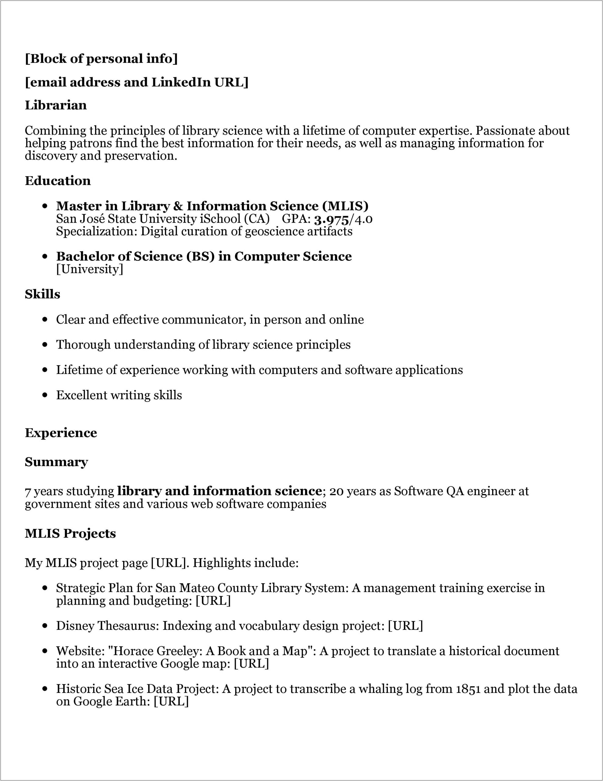 Current Job In Past Tense On Resume