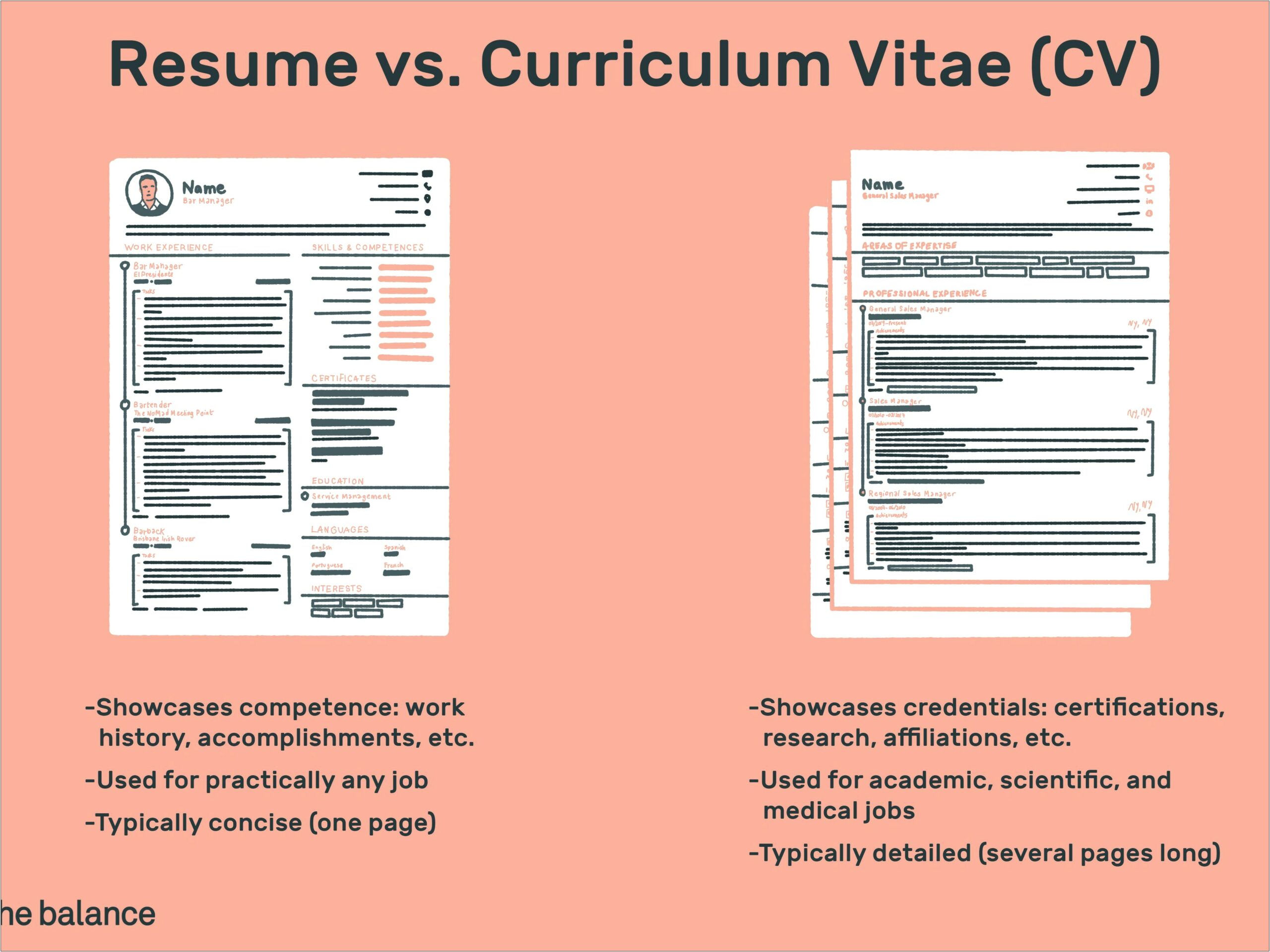 Curriculum Vita Or Resume For Doe Job