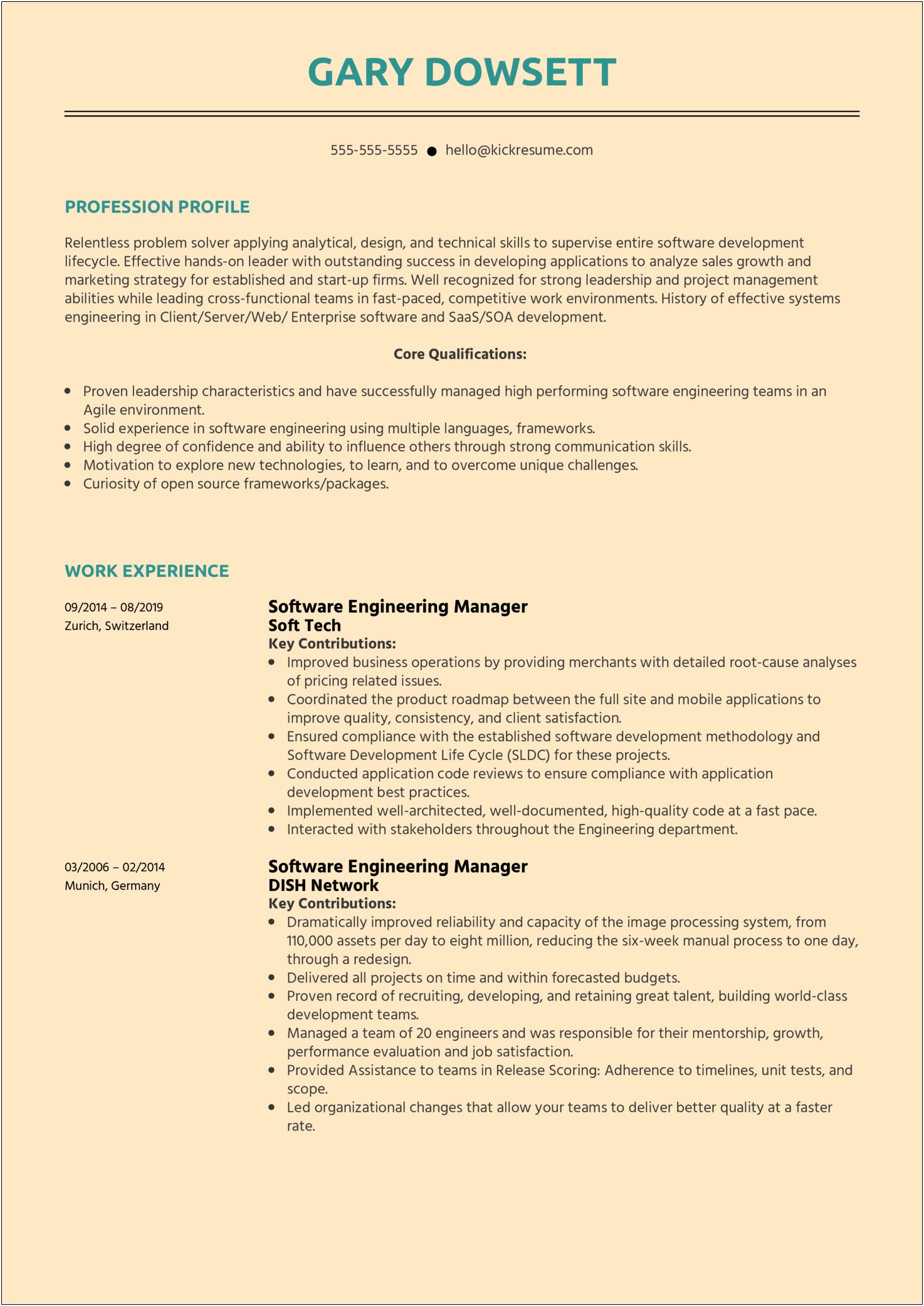Customer Management Software Experience Resume