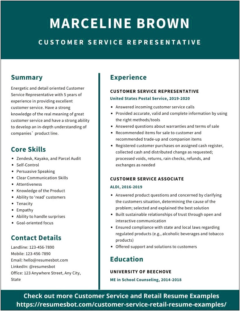 Customer Service Jcpenney Resume Sample