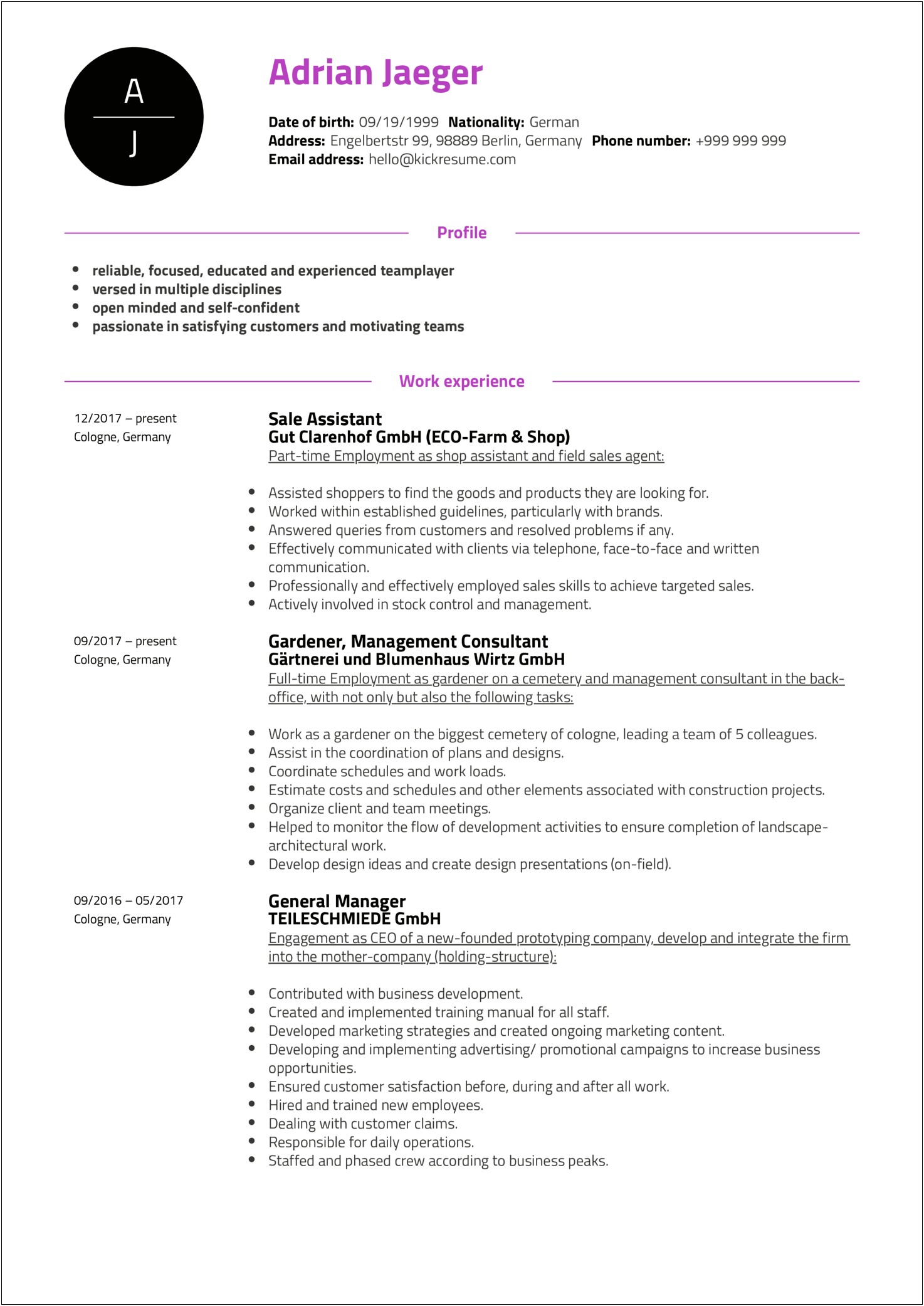 Customer Service Manager Resume Examples 2017