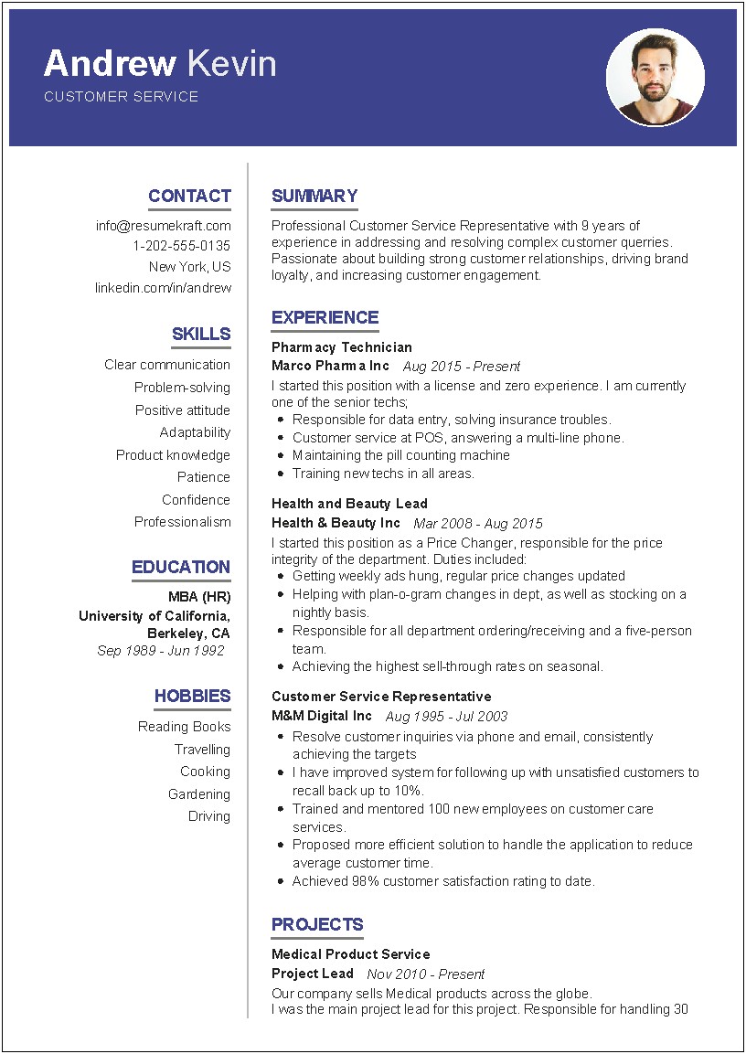 Customer Service Resume Examples 2018 Download