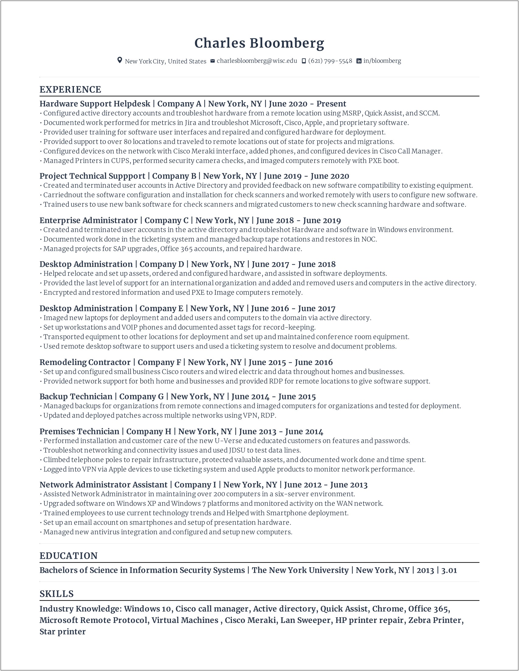 Cyber Security Account Manager Resume